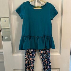 Millie Loves Lily legging and peplum top set - 6 - like new condition!